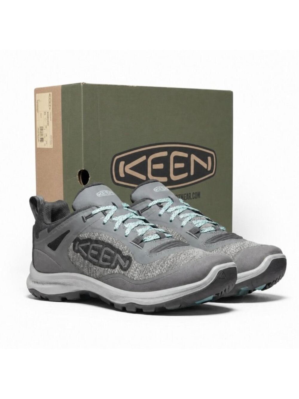 KEEN Terradora Flex WP Womens 6 Steel Grey/Cloud Blue Hiking Shoes Boots 1026883